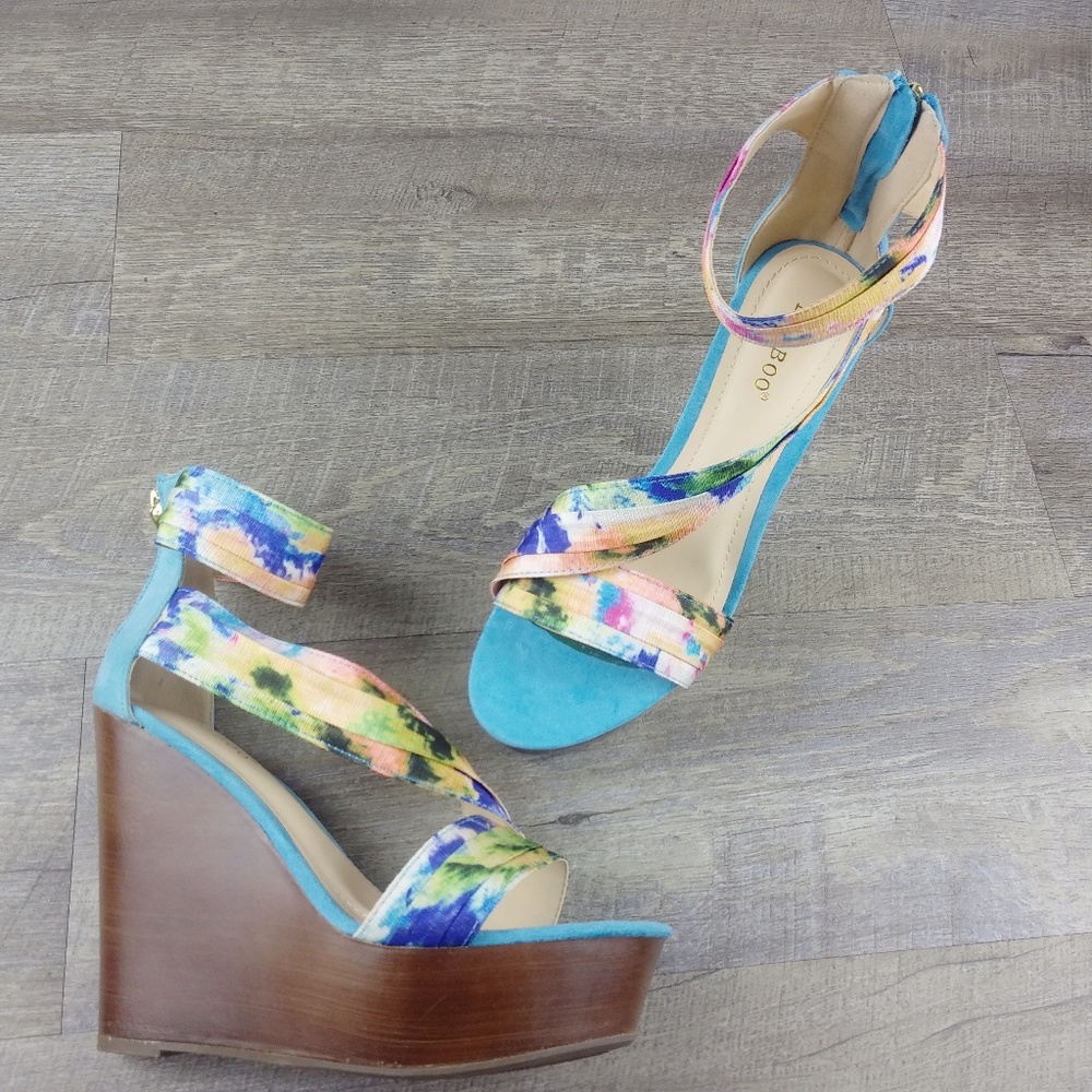 NEW  Watercolor Platform Sandal Wedge